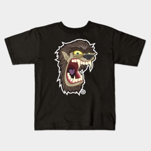 Halloween Wolfman Head Shot Kids T-Shirt